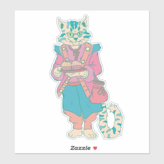 125.パン猫 シール (シート)