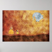 125.二人とゾウ ポスター (正面)