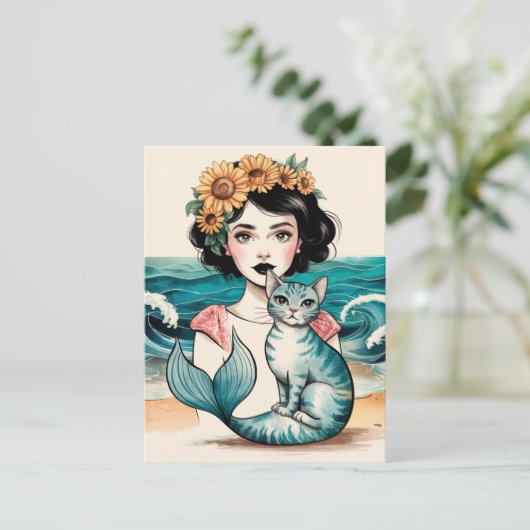 125.人魚と人魚 ポストカード (スタンド正面)