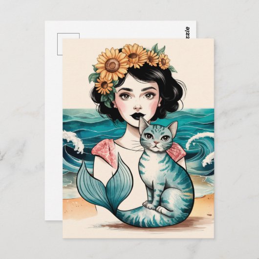 125.人魚と人魚 ポストカード (正面/裏面)