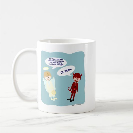 125.天使と悪魔の肩 コーヒーマグカップ (左)