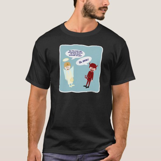 125.天使と悪魔の肩 Tシャツ (正面)