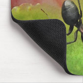 126.アリと牡丹 マウスパッド (コーナー)