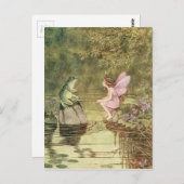 126.カエルと妖精 ポストカード (正面/裏面)