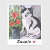 126.ネコとケシ シール (シート)