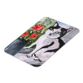 126.ネコとケシ マグネット (左側)