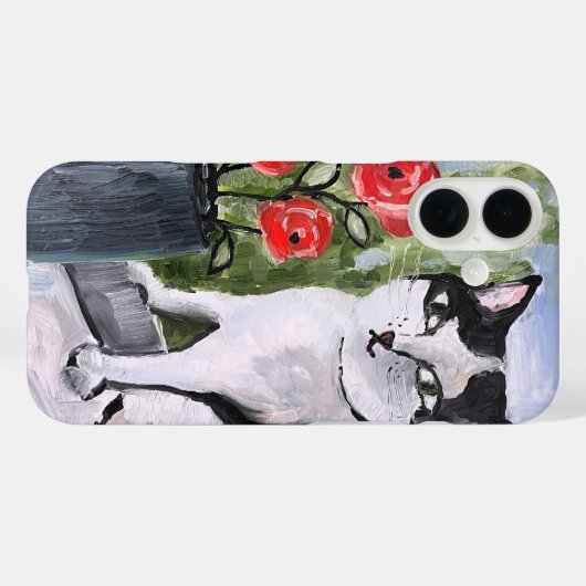 126.ネコとケシ Case-Mate iPhoneケース (裏面 (横))