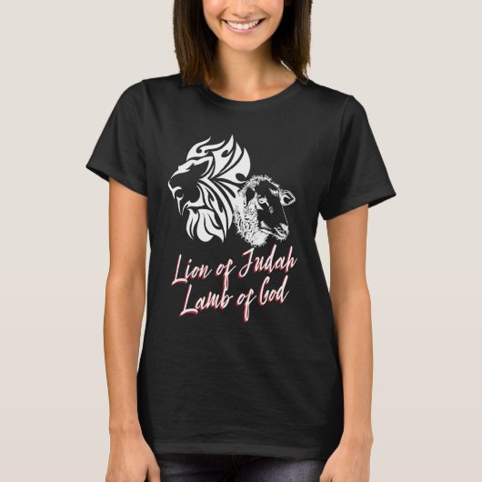 126.ライオンと仔ヒツジ Tシャツ (正面)
