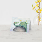 126.竜と鳥 カード (黄色い花)