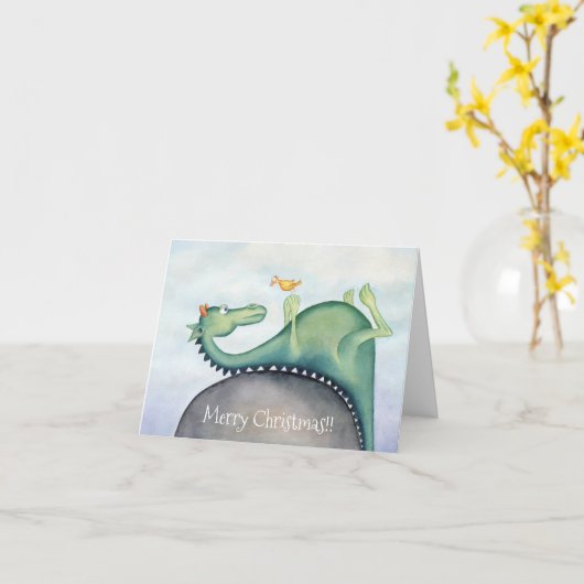 126.竜と鳥 カード (黄色い花)