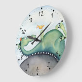 126.竜と鳥 ラージ壁時計 (傾斜)