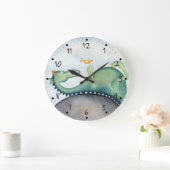 126.竜と鳥 ラージ壁時計 (ホーム)