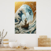 126.老人と巨大な波 ポスター (キッチン)