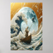 126.老人と巨大な波 ポスター (正面)