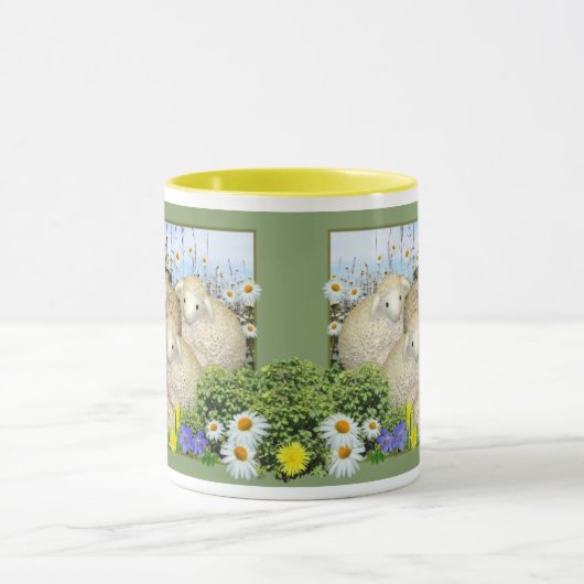 127.羊の群れ マグカップ (中央)