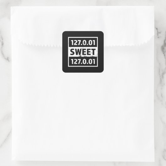 127.0.01コーディングおもしろいギフトのプログラミング スクエアシール (バッグ)