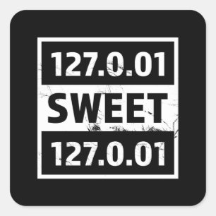 127.0.01コーディングおもしろいギフトのプログラミング スクエアシール
