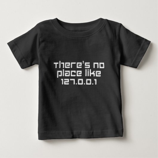 127.0.0.1のような場所はない ベビーTシャツ (正面)