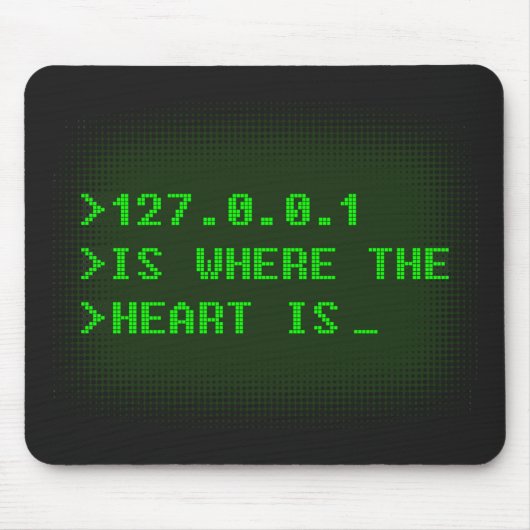 127.0.0.1はハート マウスパッド (正面)