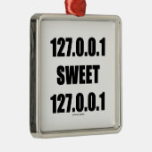 127.0.0.1甘い127.0.0.1 (家の甘い家のギーク) メタルオーナメント (右)