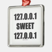 127.0.0.1甘い127.0.0.1 (家の甘い家のギーク) メタルオーナメント (左)