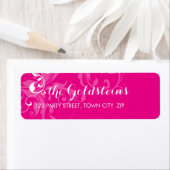 128マーニーバルミツワーエレガントはホットピンク色を売り出す ラベル (インサイチュ)