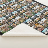 128モダンパーソナライズされたフォトコラージュ シェルパブランケット (3/4)