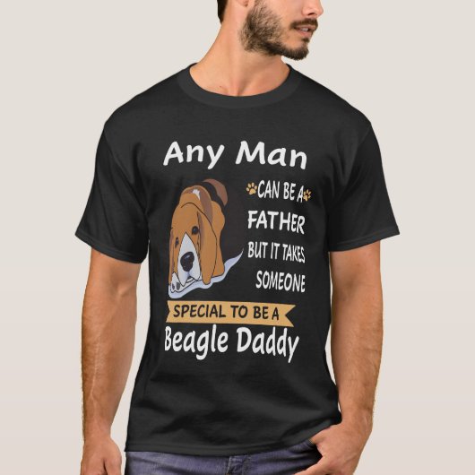 128 Any Man - Beagleパパ Tシャツ (正面)