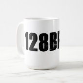 128 BPM -家音楽 コーヒーマグカップ (正面左)