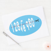 128√e980 – ホワイト書ズオーバルステッカー 楕円形シール (封筒)