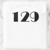 129ハウス番号 楕円形シール (バッグ)