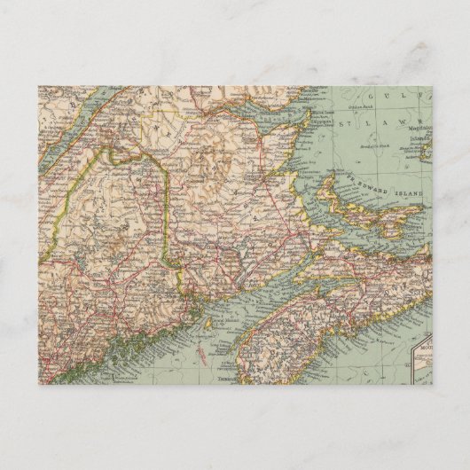 129メイン,ノバスコシア,ニューブランズウィック,ケベック ポストカード (正面)