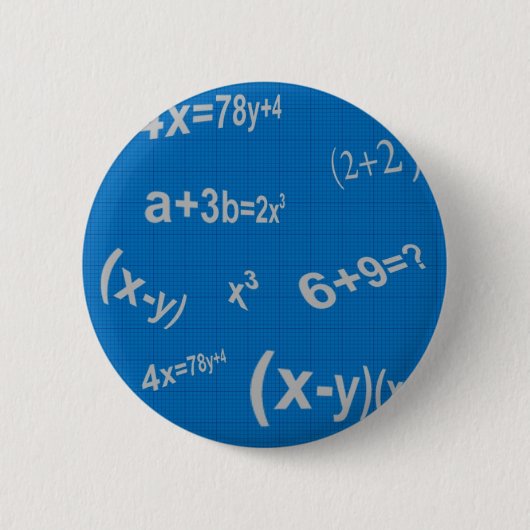 129青色数学の方程式数学の代数の教育 缶バッジ (正面)