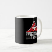 1291年以降のスイス国旗のマテラホーン コーヒーマグカップ (正面右)