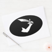 12923 – 海賊 – トマス – テウベクトル海賊ソードマシェ 楕円形シール (封筒)