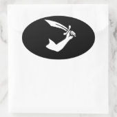 12923 – 海賊 – トマス – テウベクトル海賊ソードマシェ 楕円形シール (バッグ)