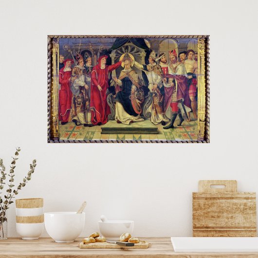 1294年の教皇セレスティンV威厳があるの戴冠式 ポスター (キッチン)