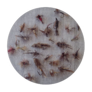 12"のまな板装飾的な円ガラス カッティングボード