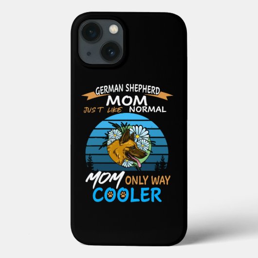 12 ジャーマンシェパードのママ 普通のママと変わらないけどW Case-Mate iPhoneケース (裏面)