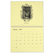 12 バロック ロココ 1766年頃 カルトゥーシュ 銅版画 カレンダー (2月 2027)