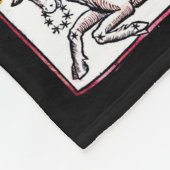 12〔占星術の〕十二宮図シンボルや象徴誕生日星占いシンボルアート フリースブランケット (角)