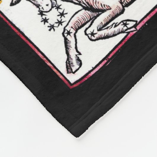 12〔占星術の〕十二宮図シンボルや象徴誕生日星占いシンボルアート フリースブランケット (角)