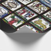 12〔占星術の〕十二宮図シンボルや象徴誕生日星占いシンボルアート ラッピングペーパー (角)