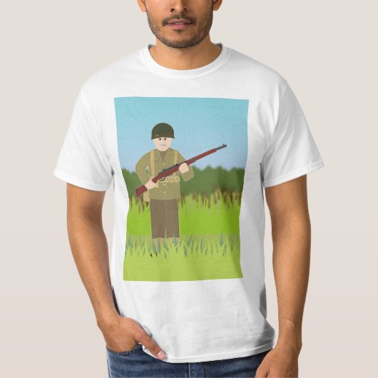 12#米国の小銃手(第二次世界大戦) Tシャツ (正面)