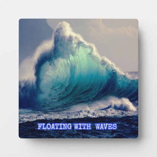 12.青い海波、カスタム海愛好家への贈り物 フォトプラーク (正面)