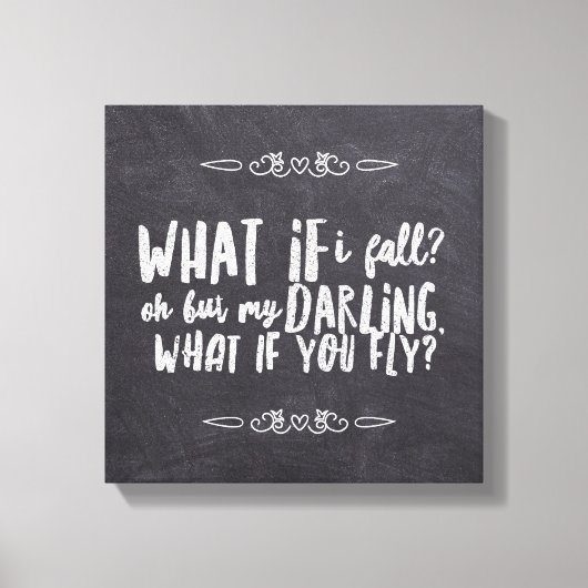 12"×12"・厚さ1.5"・シングル What If I Fly キャンバスプリント (正面)