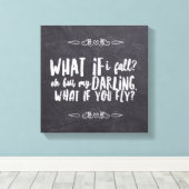 12"×12"・厚さ1.5"・シングル What If I Fly キャンバスプリント (インサイチュ (ウッドフロア))