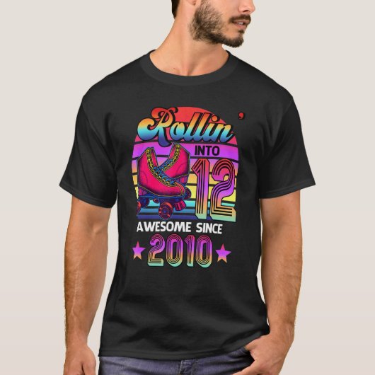 12 2010ローラー素晴らしスケートで滑る12番目Bにローリン Tシャツ (正面)