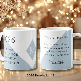 12. 2026年変革の年に向けての新年の決意 コーヒーマグカップ