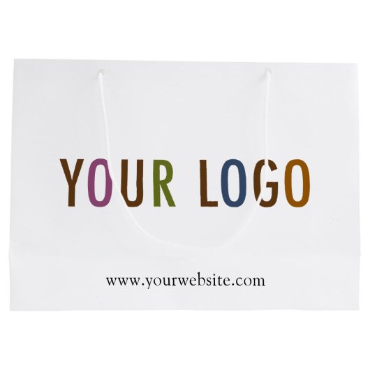 12.5会社のロカスタムゴを使用したギフトショッピングバッグ ラージペーパーバッグ (裏面)
